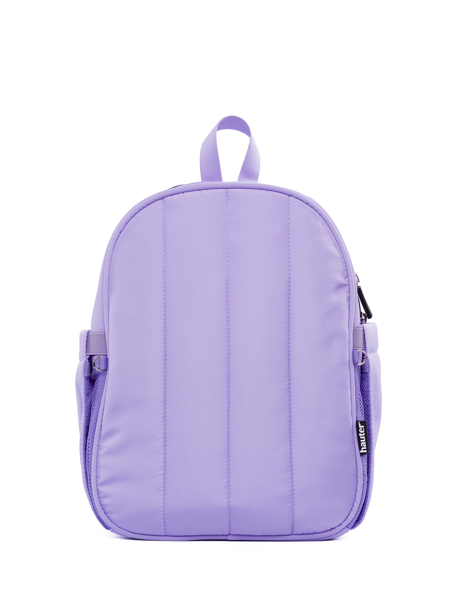 Purple backpack on a white background