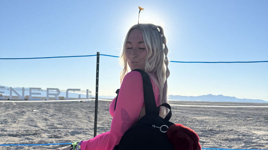 Black festival hydration backpack — Hauter Water Bag