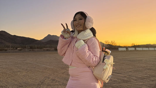 Cute hydration backpack at music festival - Hauter Water Bag in Milkshake