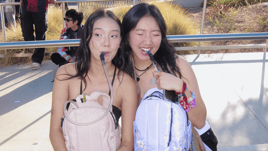 Pink and purple Hauter Water Bag (V2) rave hydropack 